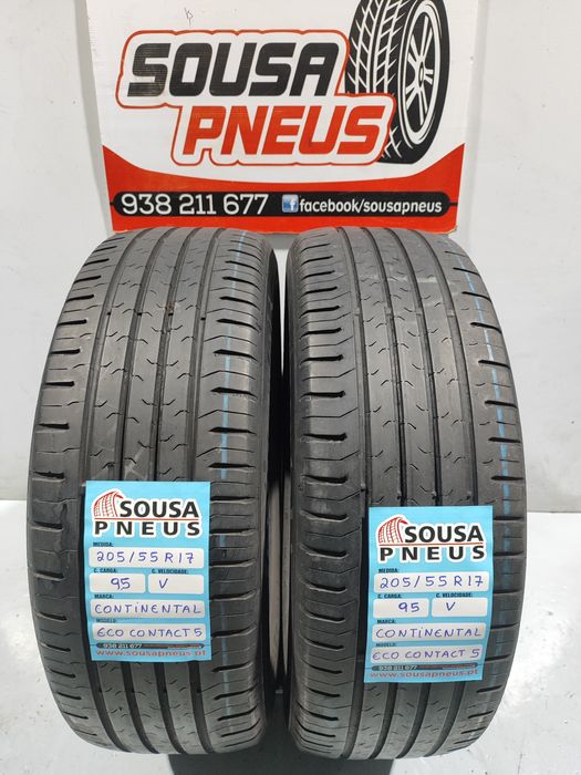 2 pneus semi novos 205-55R17 Oferta dos portes 100 Euros