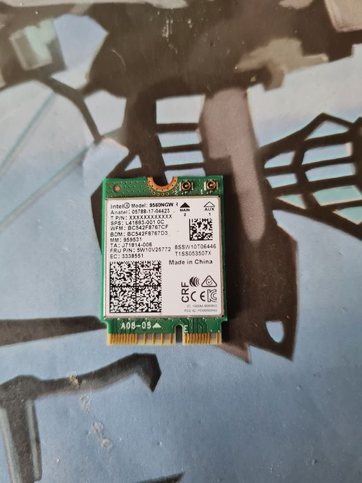 Wi-fi+BT модуль M.2 Intel Wireless-AC 9560NGW 802.11 b,g,n,ac