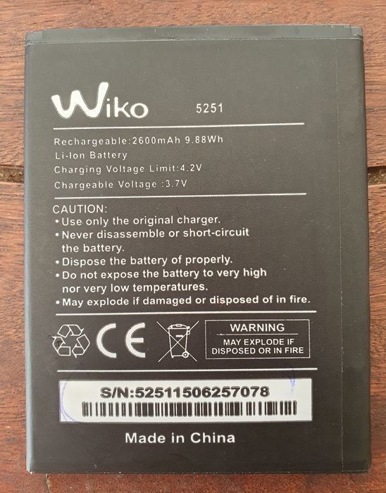 Bateria Wiko Pulp Nova