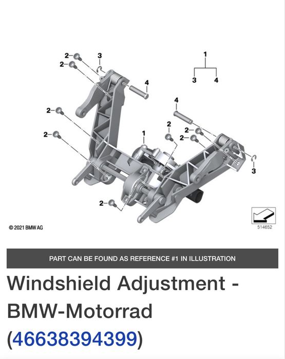 Bmw r1250rt stelaz regulacja szyby bmw k52