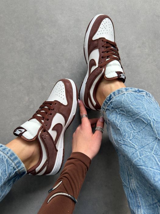 Nike Dunk Low Sail Brown Red Sepia кросівки найк данк