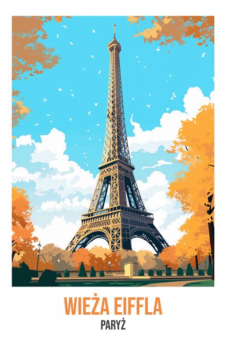 Plakat 30x45cm Wieża Eiffla