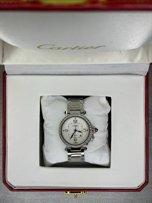 Жіночий годинник Cartier Pasha 32mm. Женские швейцарские часы