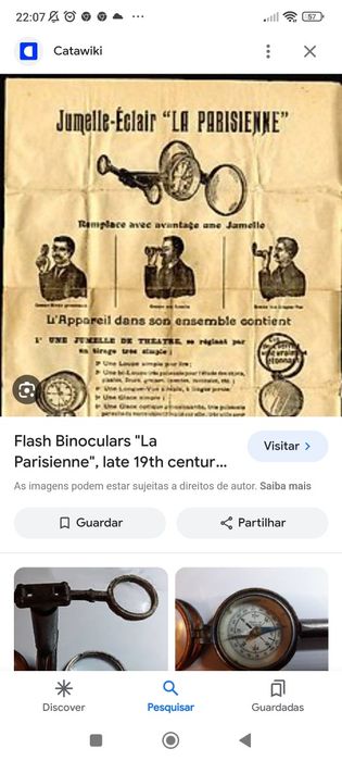 Flash binocular parisiense do século XIX