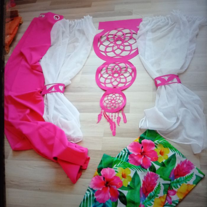 Zestaw firanek Róż