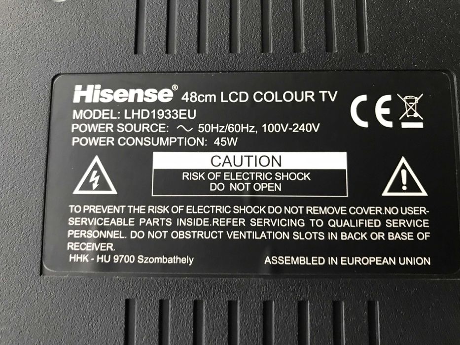 Телевізор Hisense 19 дюймів