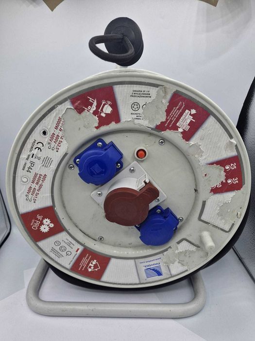 Przedłużacz bębnowy 30m 5x2,5 guma 1x16A/5P+2x250V
