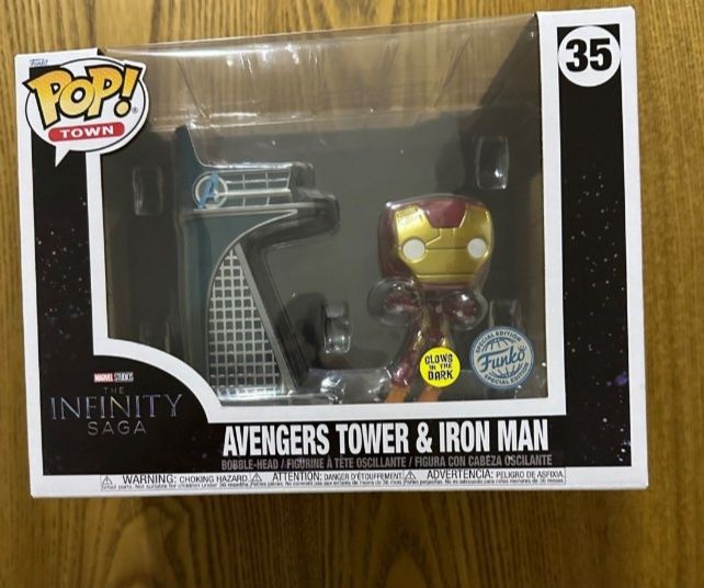 Funko pop Avengers tower and iron man N35
