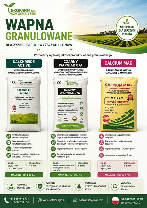 Wapno granulowane PRODUCENT
