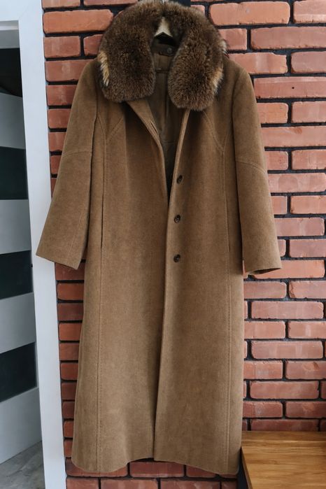 Płaszcz Warmia L wełniany exclusive premium długi jasny