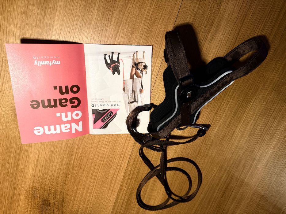 Szelki + smycz dla psa Memopet rozm M brązowe