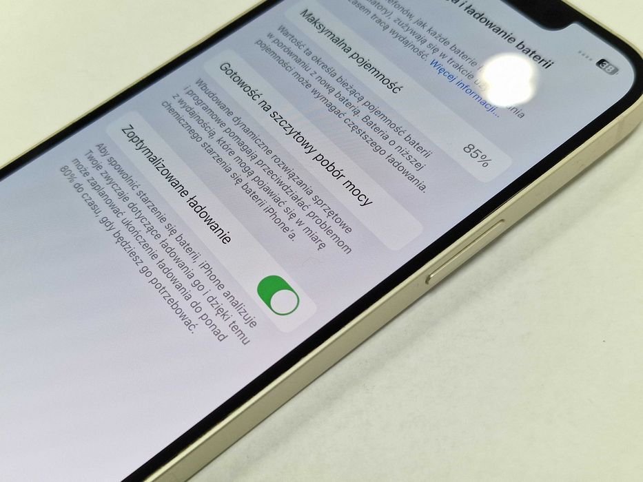 Iphone 13 128GB/ Starlight/ Bat 85%/ Grade A/ Gwarancja + ładowarka