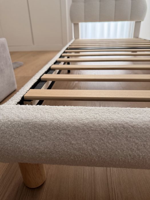 Cama criança nuvem com estrado e colchão viscoelastico 90x200cm