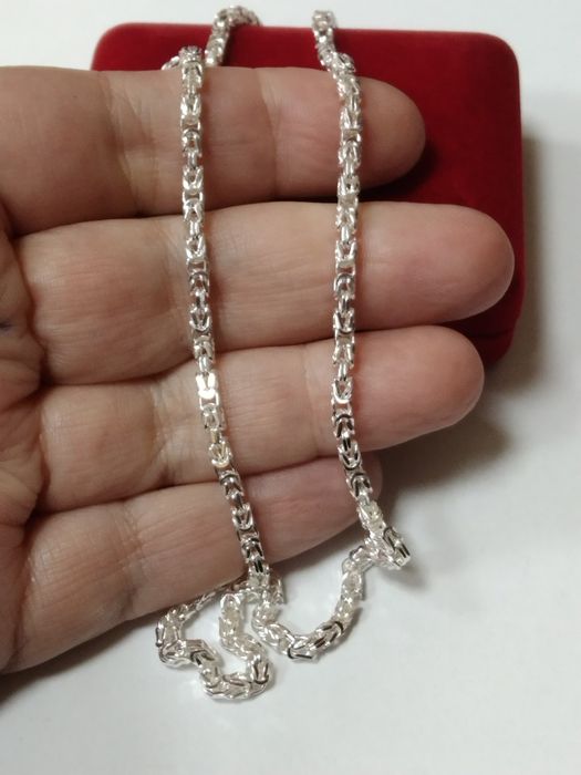 Srebrny łańcuszek splot królewski 60cm srebro 925