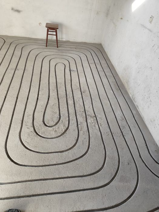 Frezowanie pod ogrzewanie podłogowe.