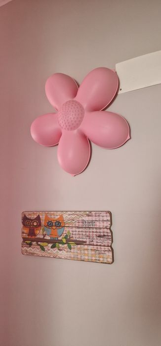 Candeeiro aplique parede flor menina
