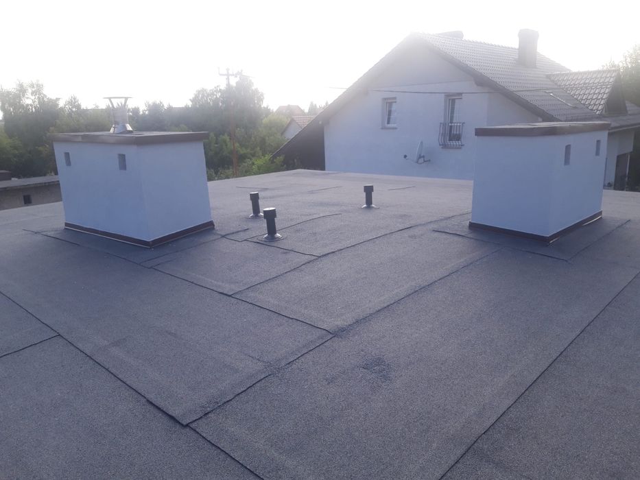 Uslugi dekarskie papa styropapa malowanie dachów uszczelnianie kominów