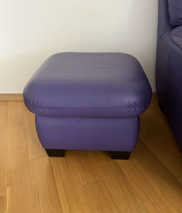 Duży narożnik KLER 190 x 310 z funkcją spania + pufa