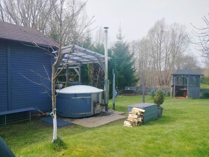 Domek balia jacuzzi sauna staw Kaszuby