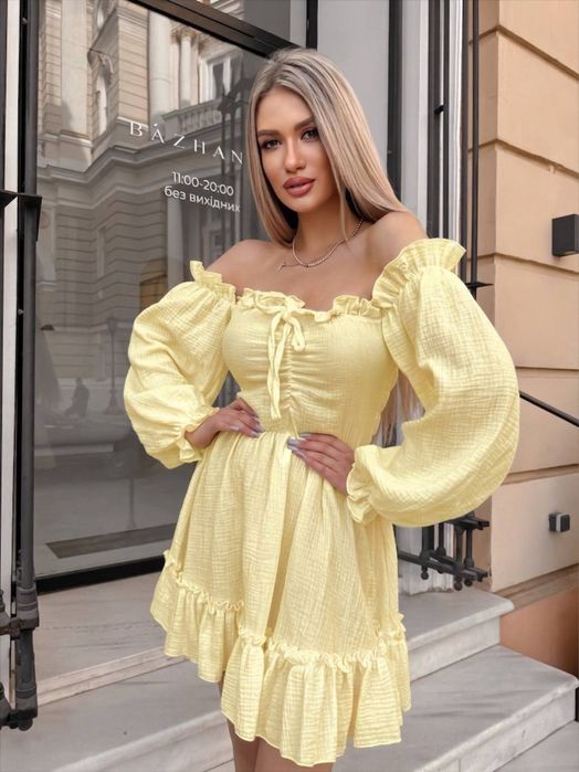 Коротка муслінова сукня , люкс якості