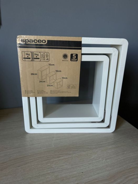 Pólki cube biale pakiet 3 sztuk