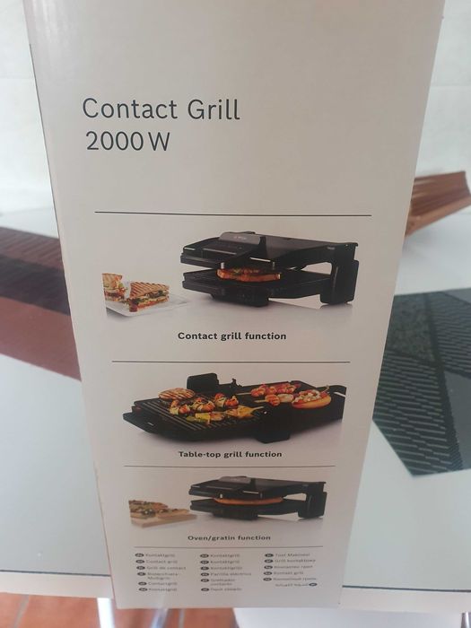 Grelhador de Placas Bosch TCG3323 de 2000 W - Preto (Novo)