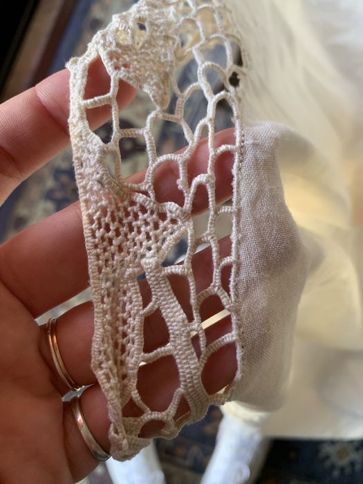 Toalha de linho bordada