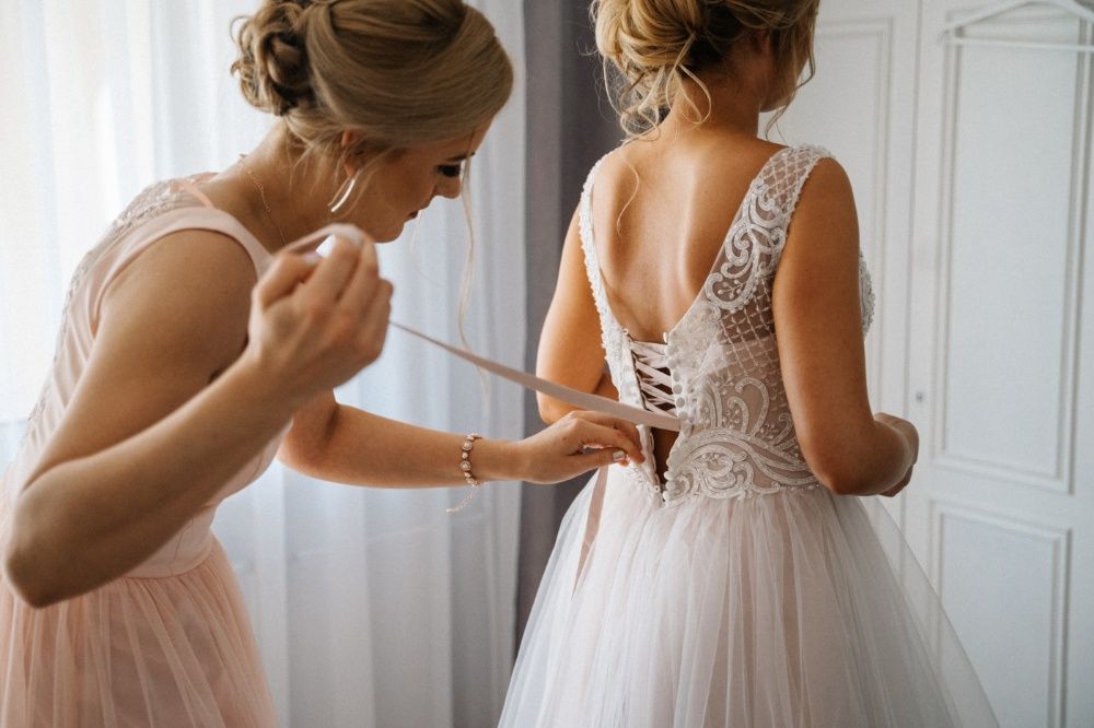 Suknia ślubna r.36/38 - light pink