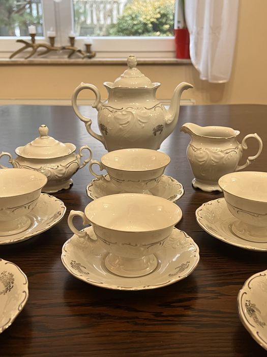 Elegancki zestaw filiżanek kawowy / herbaciany Wawel Polska 6 osób