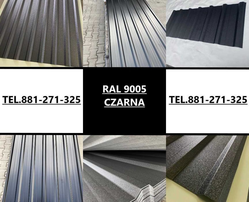 T18 Blacha trapezowa CZARNA 9005 ! NA WYMIAR ! PRODUCENT!