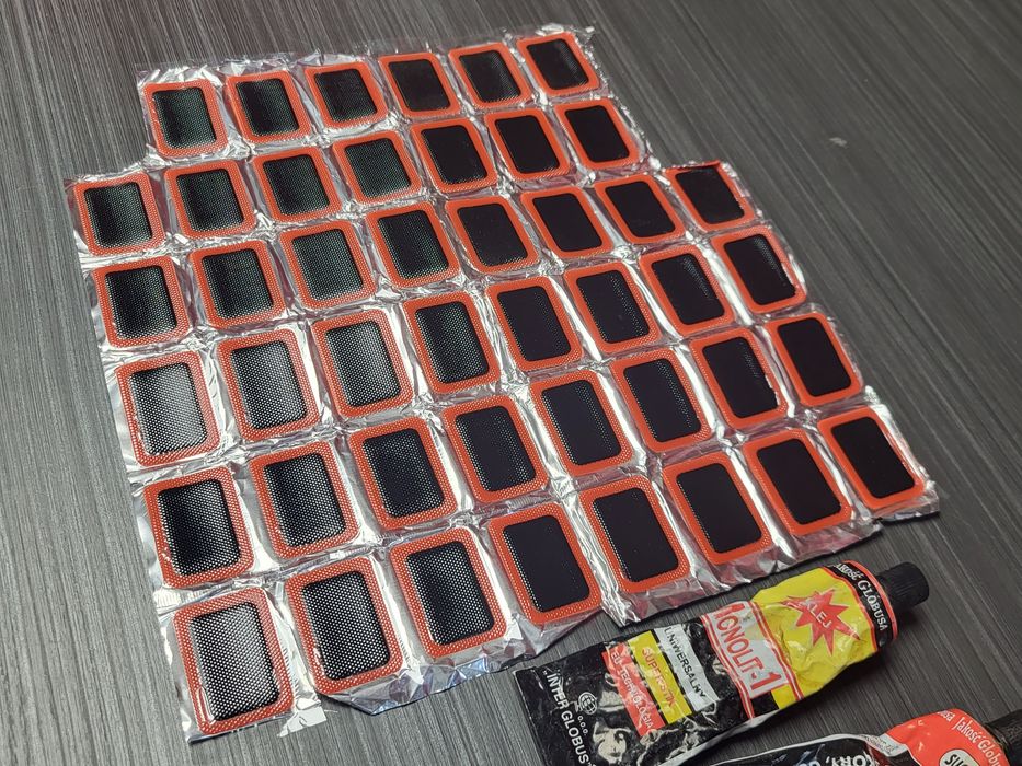 Łatki na Dętki rowerowe 45szt + kleje zestaw naprawczy