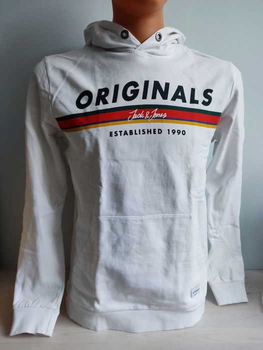 Bluza z kapturem Jack & Jones biała