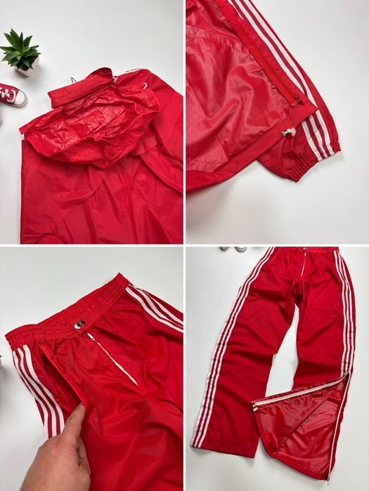 Костюм дождевик куртка штаны Vintage 70s Adidas Tracksuit размер M, L