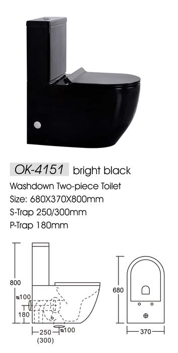 Kompakt WC seria CATANI deska UF seria BLACK rimless