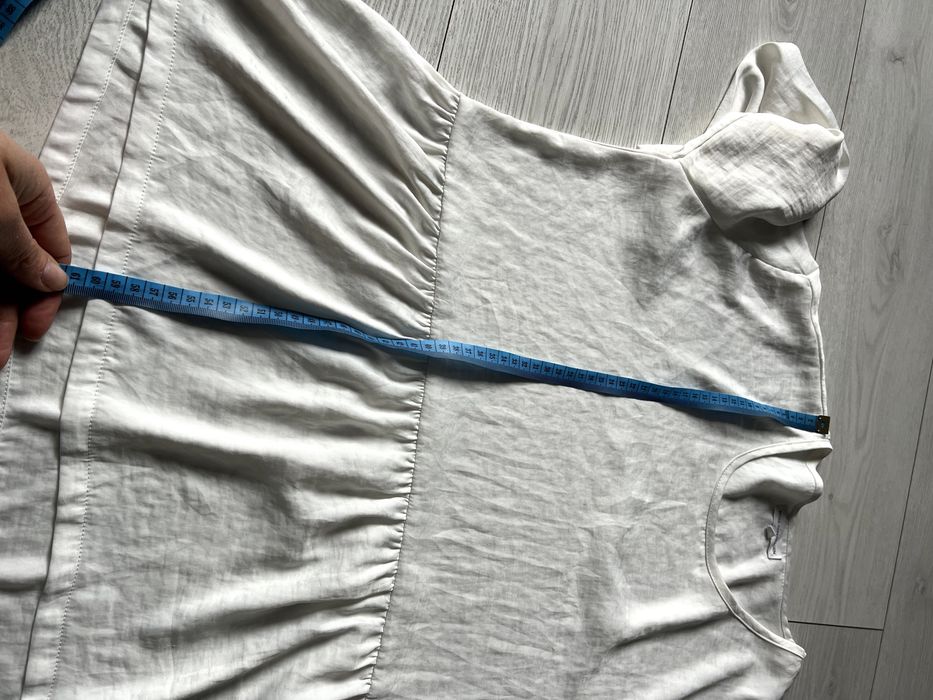 MOSS COPENHAGEN bluzka M – lejąca, asymetryczna, falbana, minimalistyczna