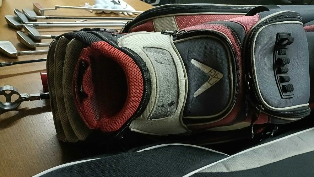 Conjunto material golfe e bom estado de uso