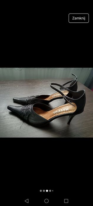 Buty Szpilki wysokie czarne sesja boho Vintage eleganckie retro lekkie