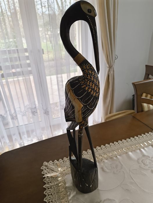 Ptak drewniany czapla