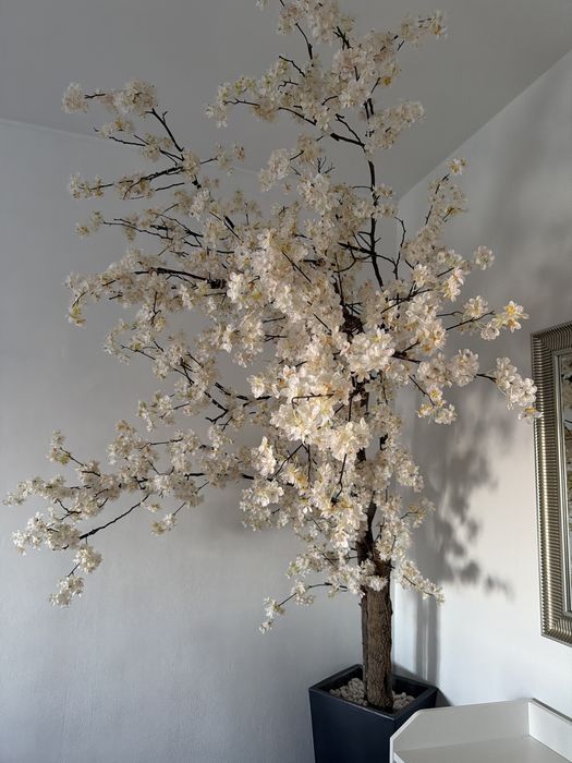 Árvore artificial com vaso