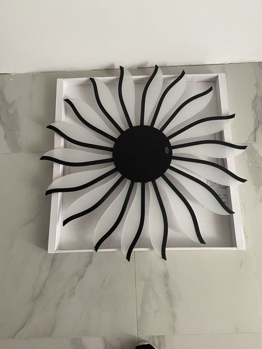 Plafon na ścianę sufit led czarno biały lampa wisząca słońce nowa