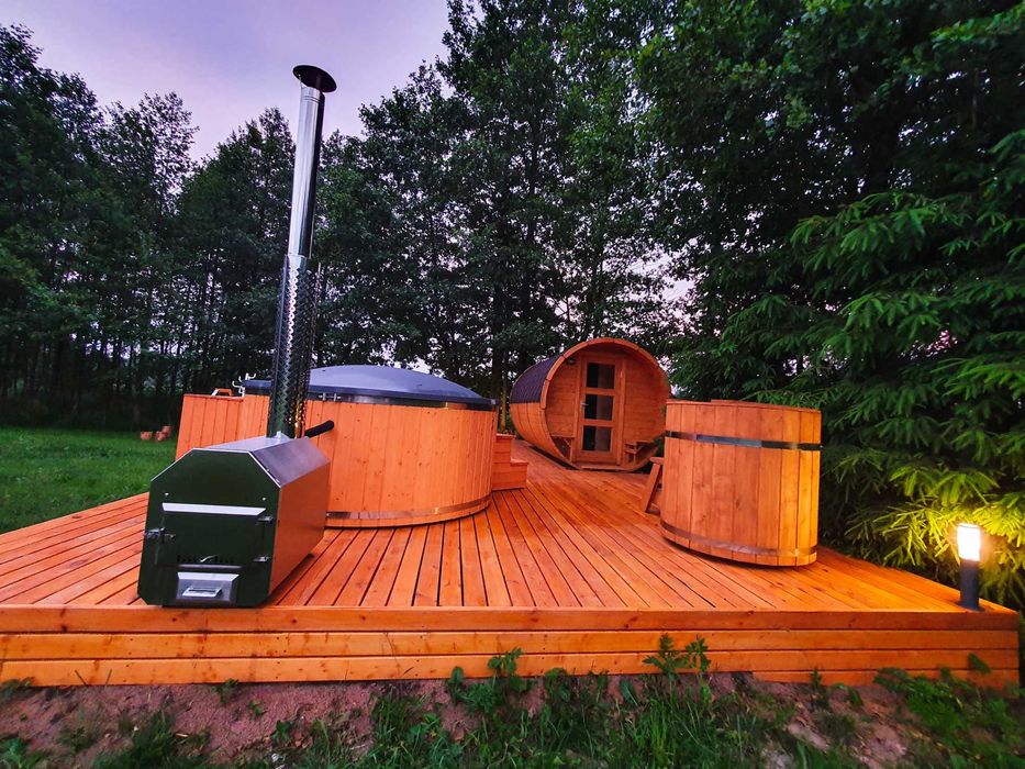 Tanie Banie z Litwy Sauny Ogrodowe Balie Kąpielowe Jacuzzi Beczka Spa
