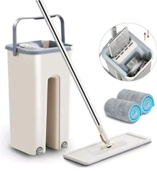 Акція! Швабра моп 8л з відром і автоматичним віджимом Швабра ледар