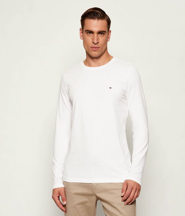 Longsleeve Tommy Hilfiger - najwyższa jakość, biały rozmiar S