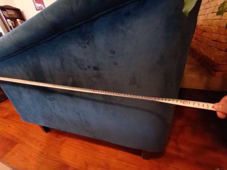 Sofa granatowa Agata Meble – stan idealny – spanie 150x200 + pojemnik
