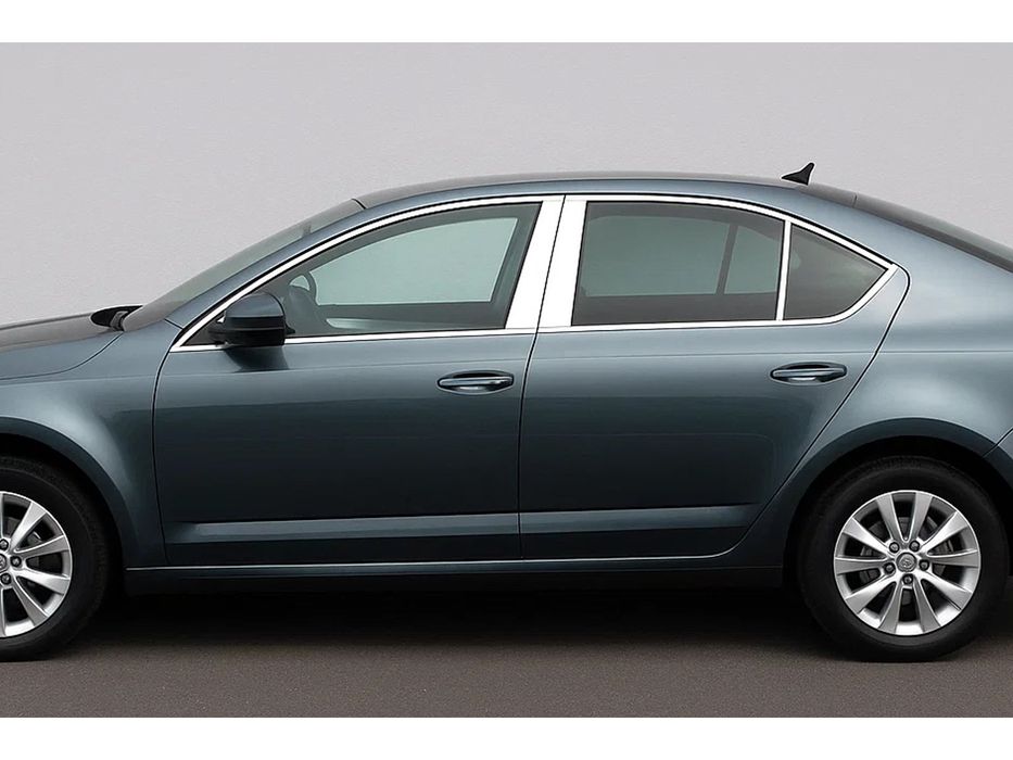 Skoda Octavia A7 Хром накладки на дверные стойки Carmos