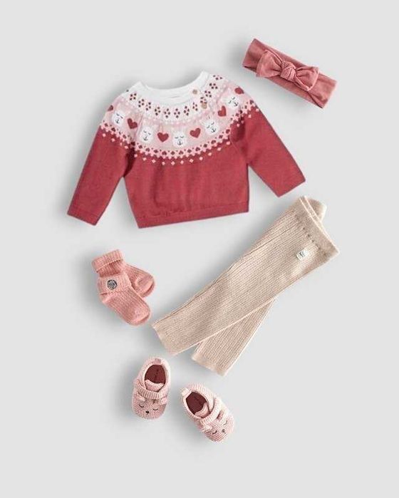 Красивый свитер джемпер хлопок для девочки бренд - C&A р.62 (1-9 мес)