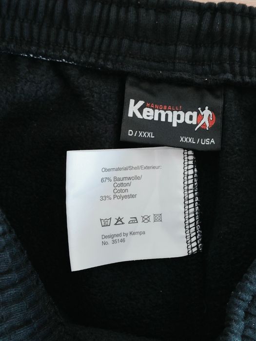 Czarne bawełniane spodnie dresowe marki Kempa capture używane XXXL