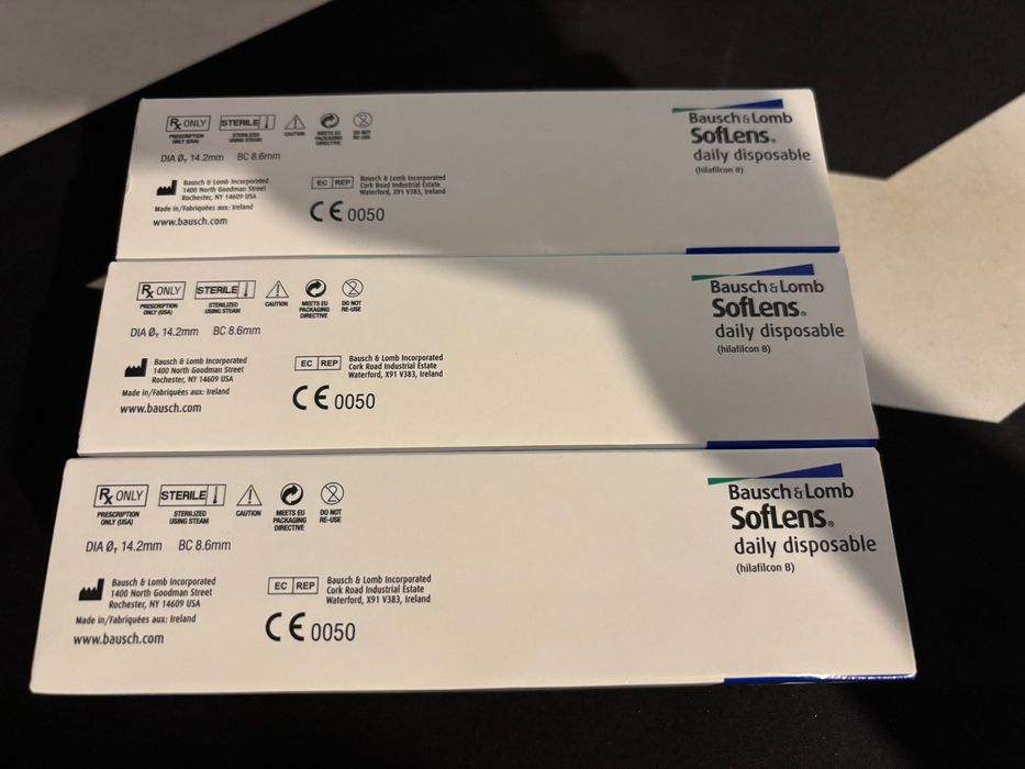 Baush & Lomb daily disposable 3x30 -3,25