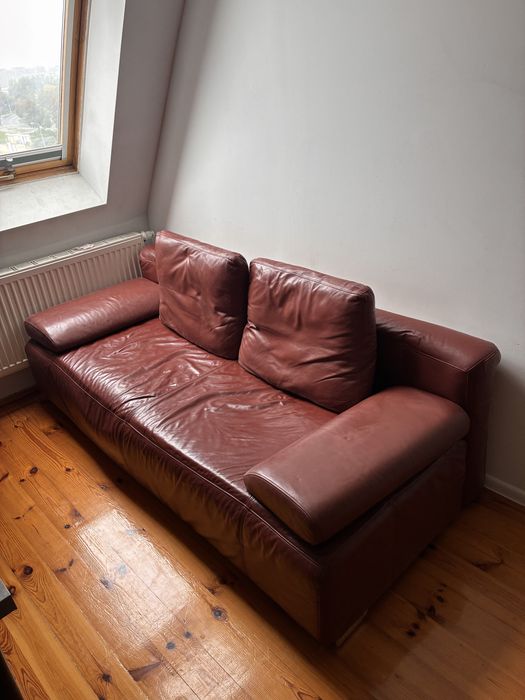 sofa skórzana  rozkładana