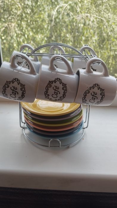 Набір чашок для кави з блюдцем